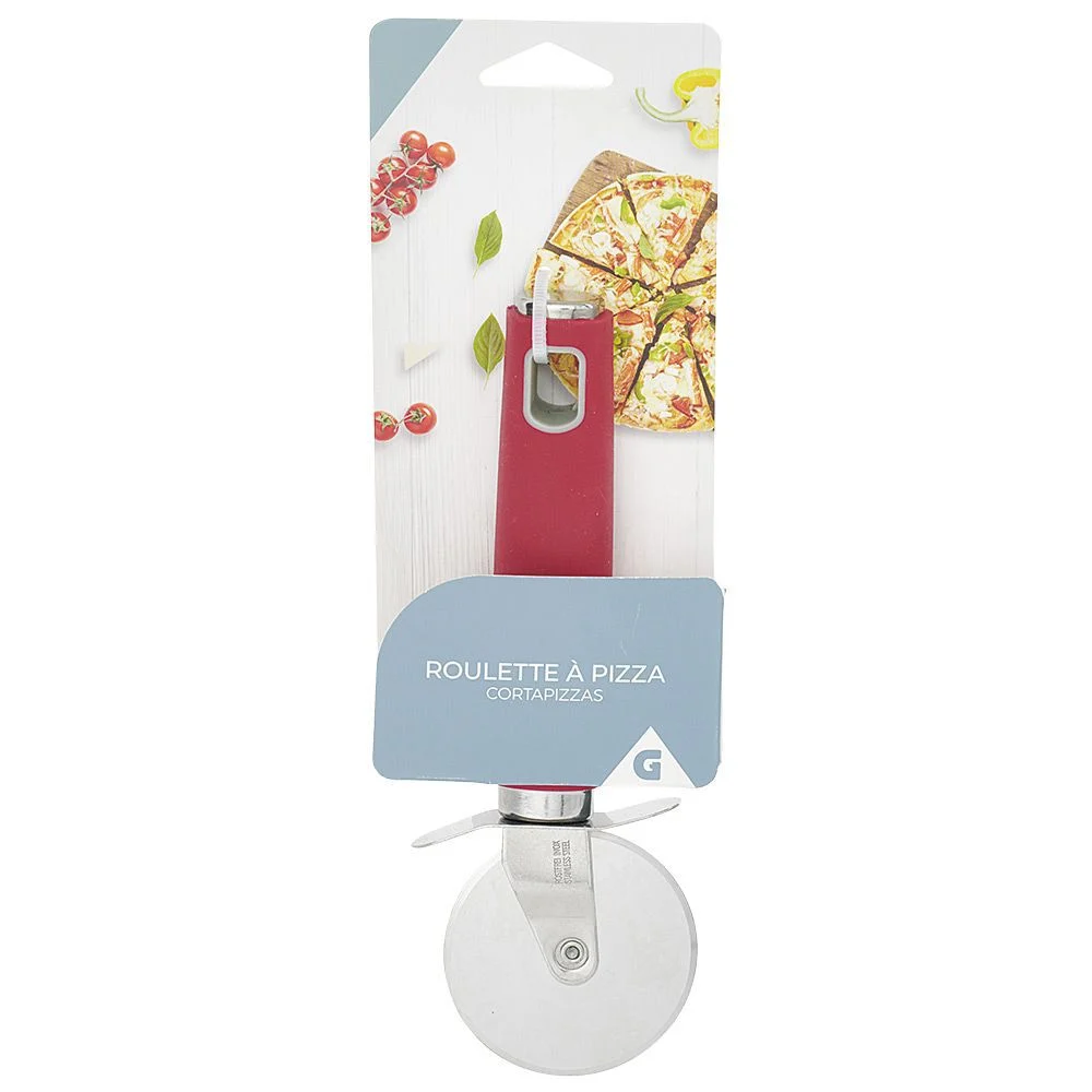Roulette à pizza en inox manche polypropylène rouge