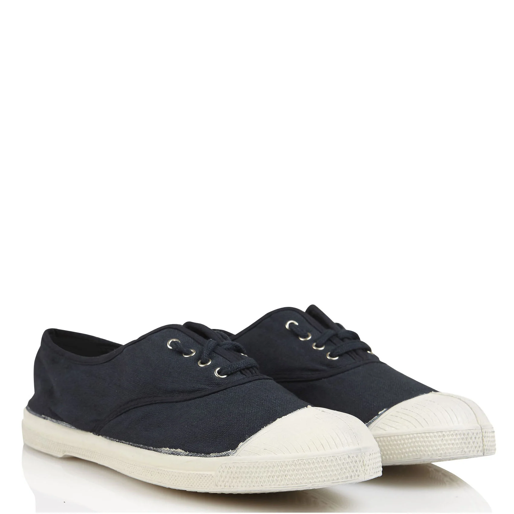 Tennis à lacets en toile de coton | Gris