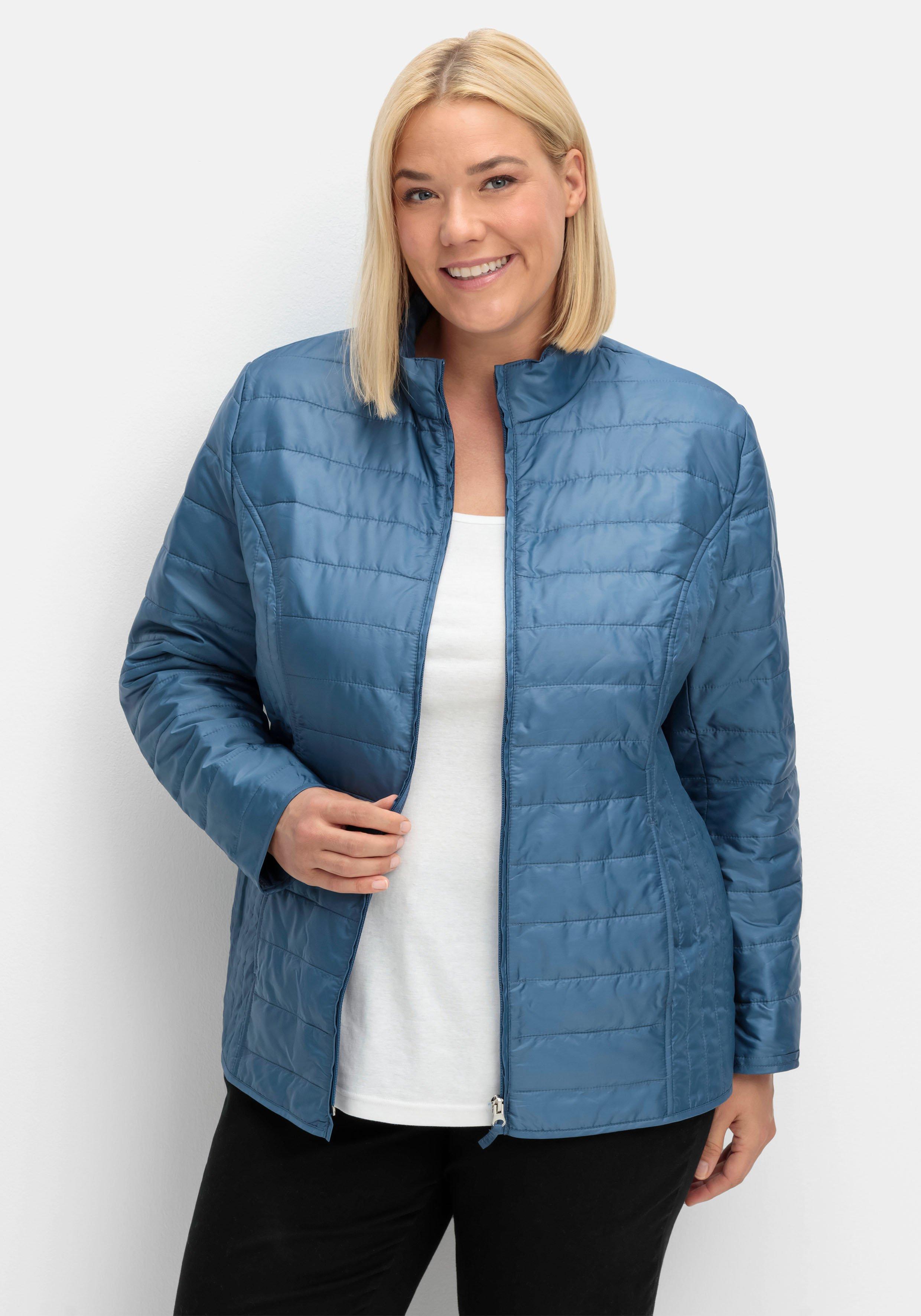 Leicht wattierte Steppjacke mit Stehkragen