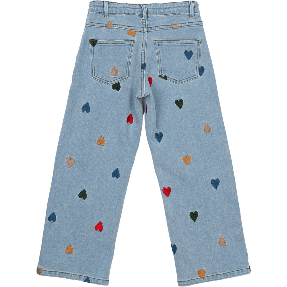 Køb The New Light Blue Denim EMB Nessa Wide Jeans