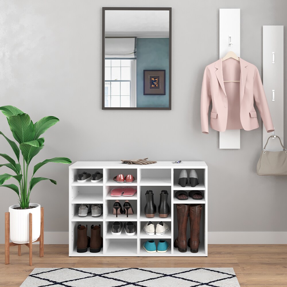 Vicco Schuhschrank LYSANDER Weiß für 20 Paar Schuhe Schuhständer Schuhablage Flur Diele