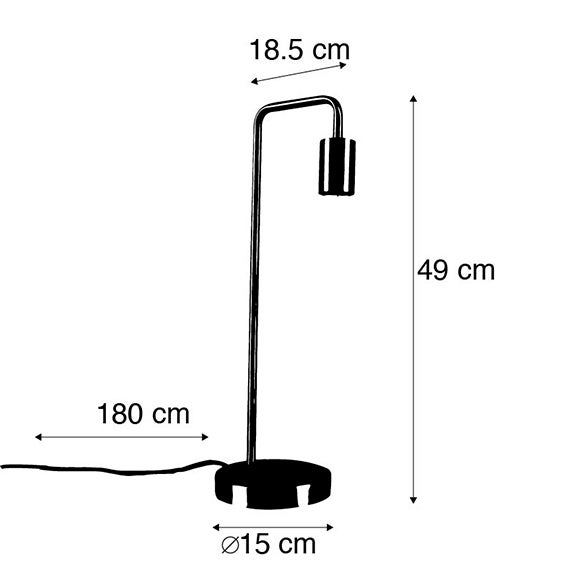 Moderne zwarte tafellamp - Facil