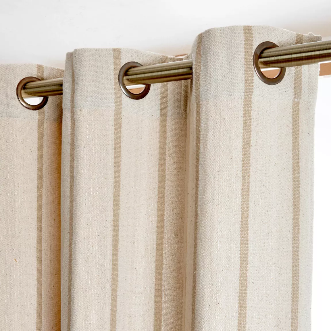 Rideau toile de coton (135 x 260 cm) Ocealys Beige