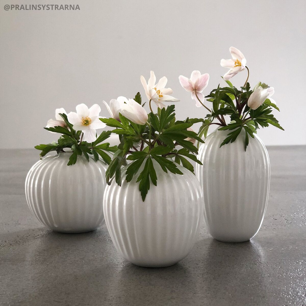 Hammershøi Vase Miniatyr 3-pk Hvit