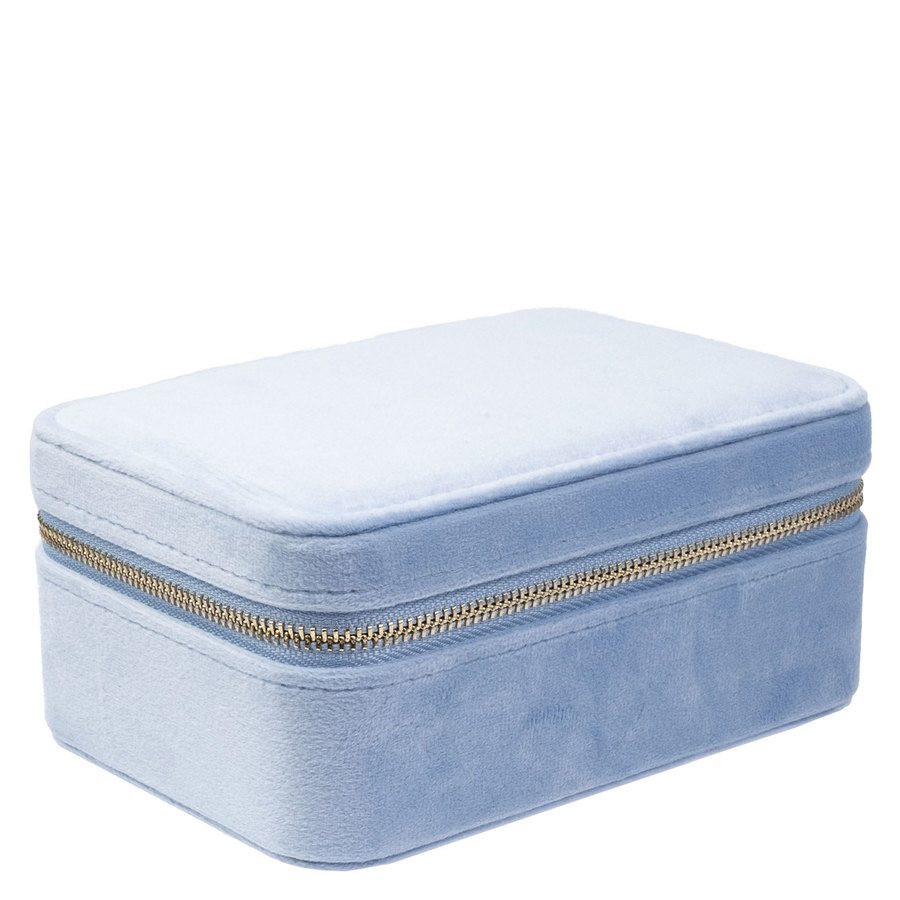 DARK Velvet Jewellery Box Light Blue