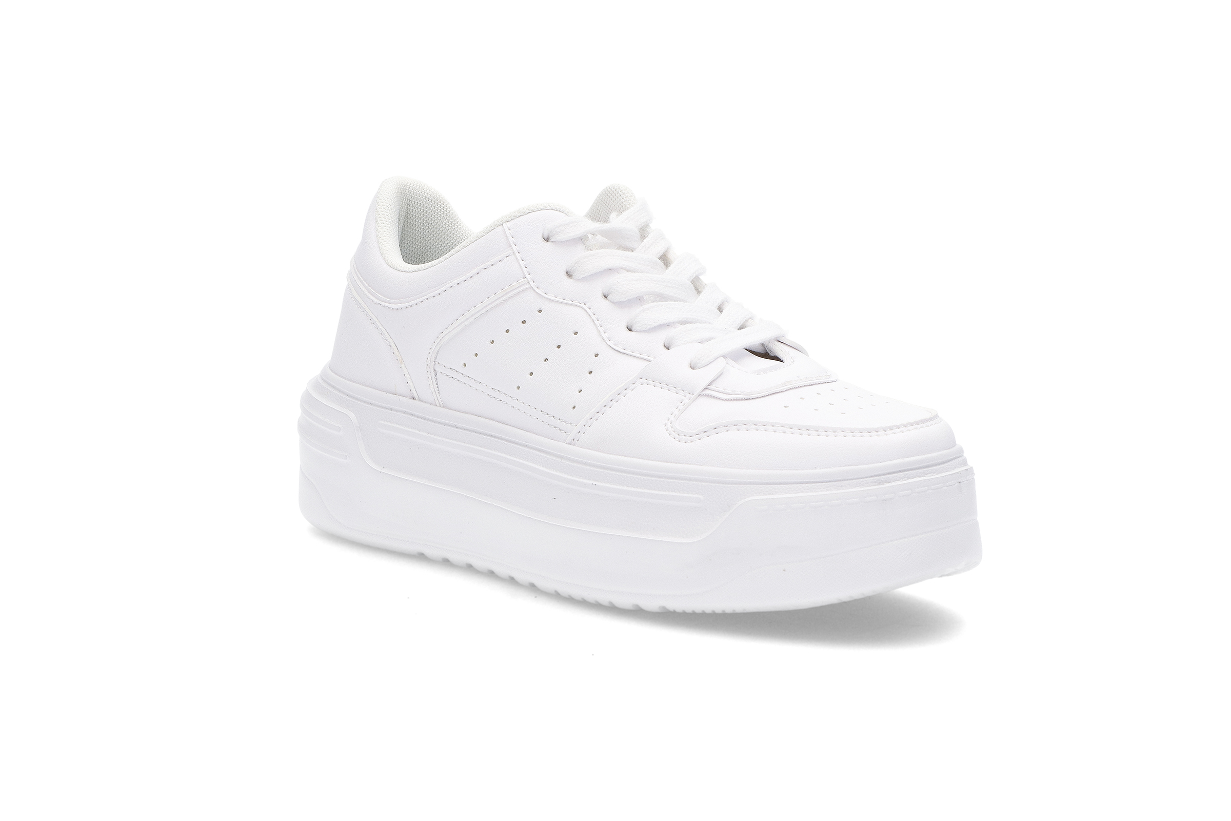 Helhvit retro sneakers