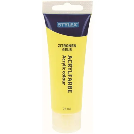 Stylex Acrylfarbe zitronengelb 75 ml