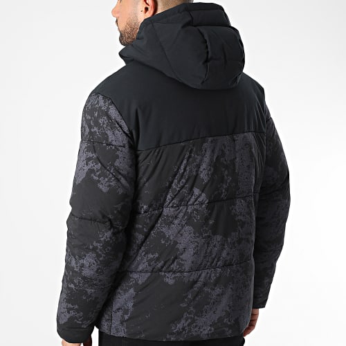 Doudoune Capuche 218085 Noir Gris Anthracite