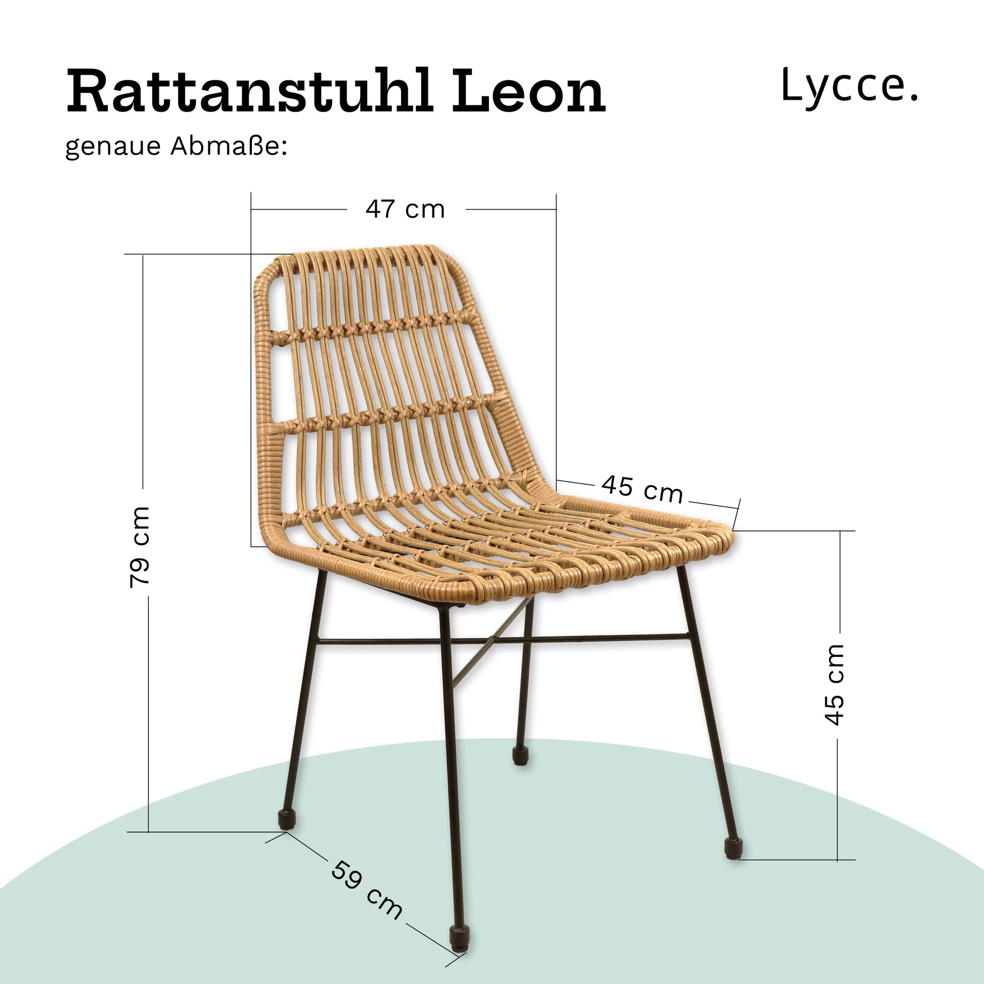 Lycce Gartenstuhl LEON Loungemöbel Balkon Terrasse aus Polyrattan