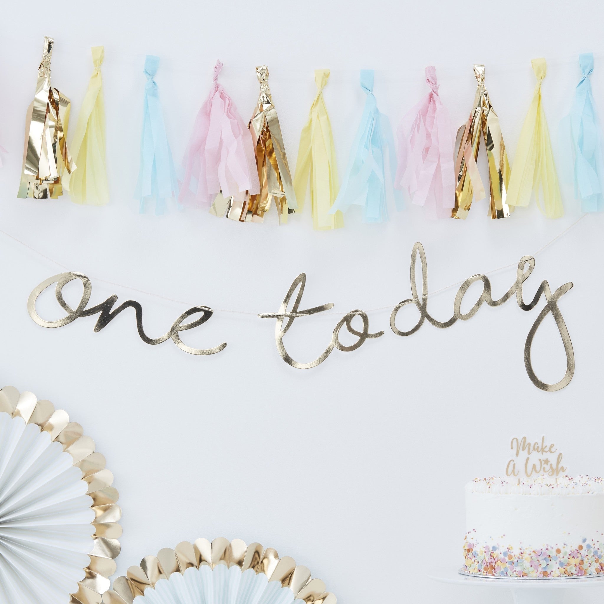 Gouden Letterslinger 1 Jaar 1,5m