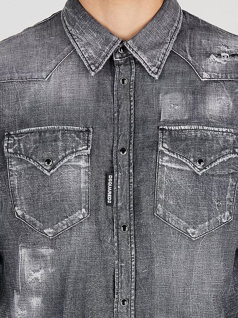 DSQUARED2 Jeanshemd schwarz