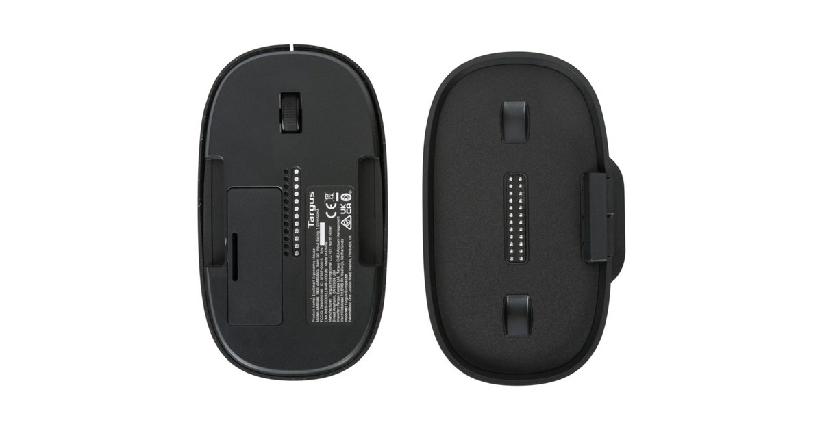 TargusErgoFlip EcoSmart Mouse  (Zwart, 4000 DPI, Bluetooth 5.0 Low Energy)