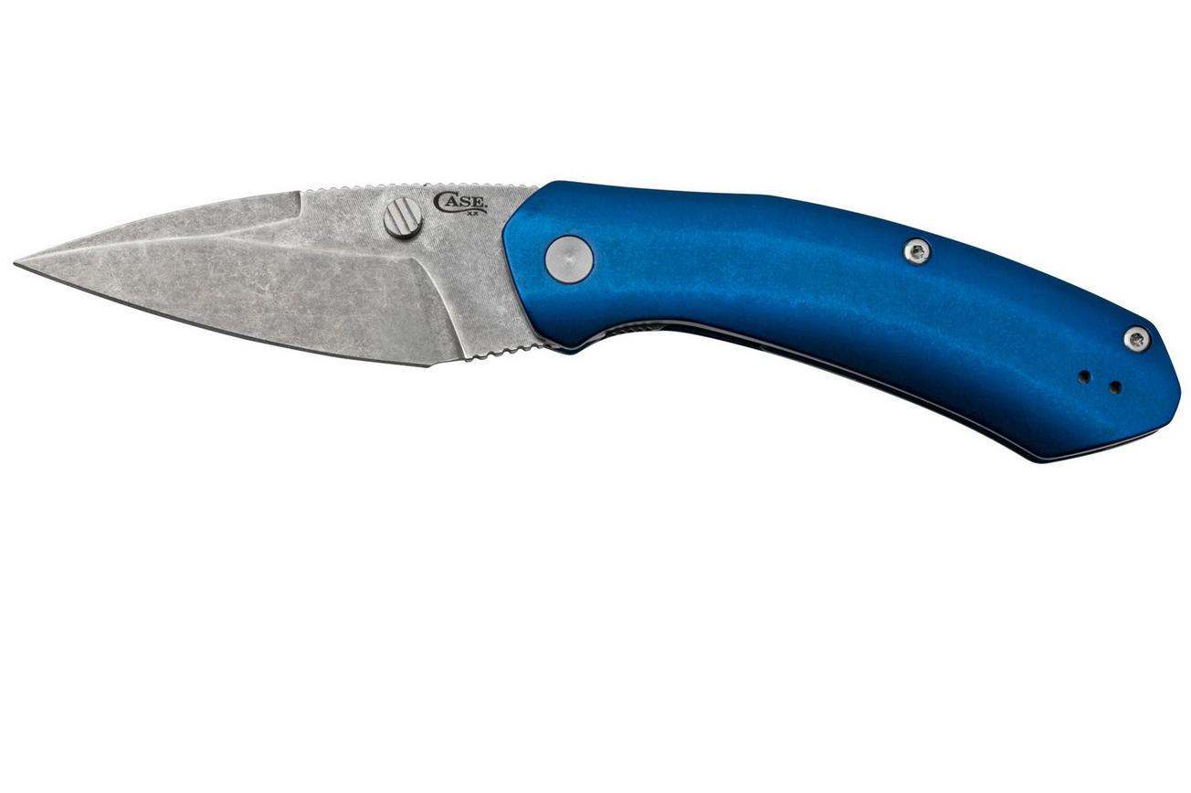 Case Westline 36552 Blue Anodized Aluminum, Drop Point Blade S35VN, zakmes