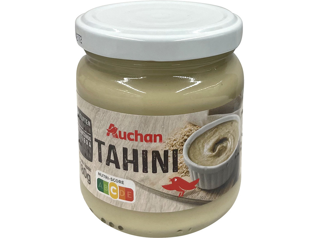 TAHINI AUCHAN SEMENTES DE SESAMO 180G