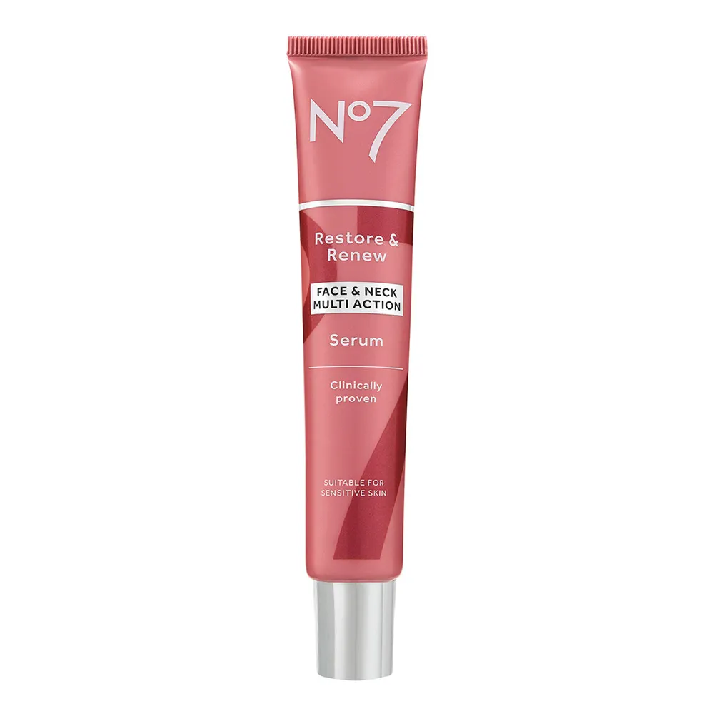 No7 Restore & Renew Face And Neck Serum - 30 ml.