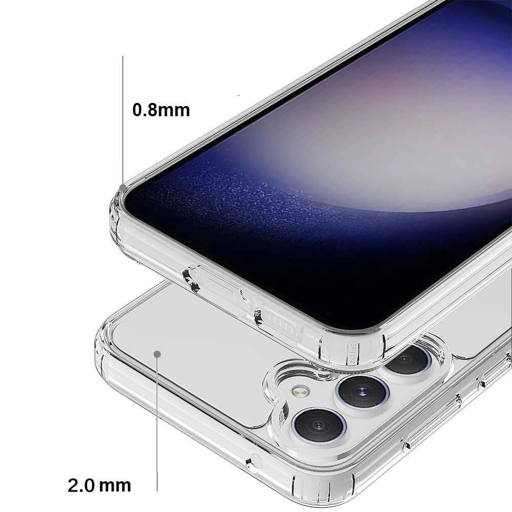Samsung Galaxy S23 FE Hybrid Hülle TPU Bumper   Acryl Rückseite - Transparent