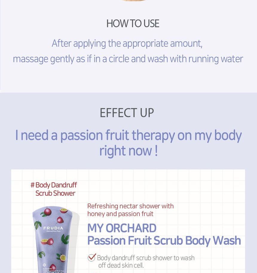 FRUDIA - My Orchard Passievrucht Scrub Body Wash