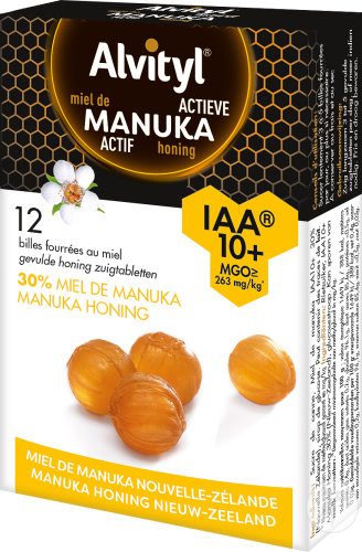 Alvityl Billes Fourrées Miel De Manuka 12 Pièces