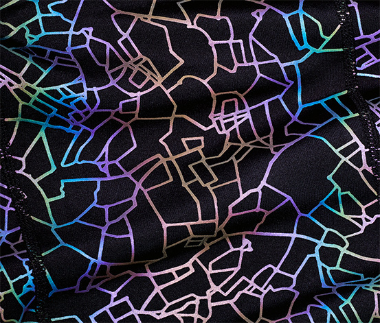 Sporttight, regenbogenfarben reflektierend