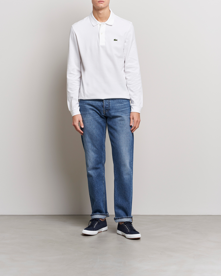 Lacoste Original Long Sleeve Polo Piké White