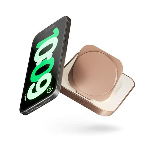 (15W) MagSafe Qi Wireless Charger Ladegerät Nachttisch Ladestation (ZESC16W/00) - Roségold / Weiss
