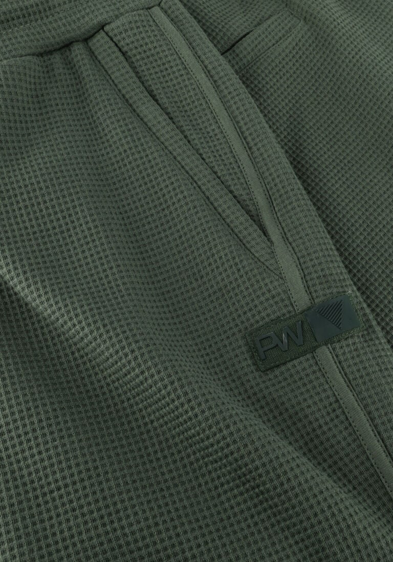 PUREWHITE groene purewhite korte broek shorts with waffle structure