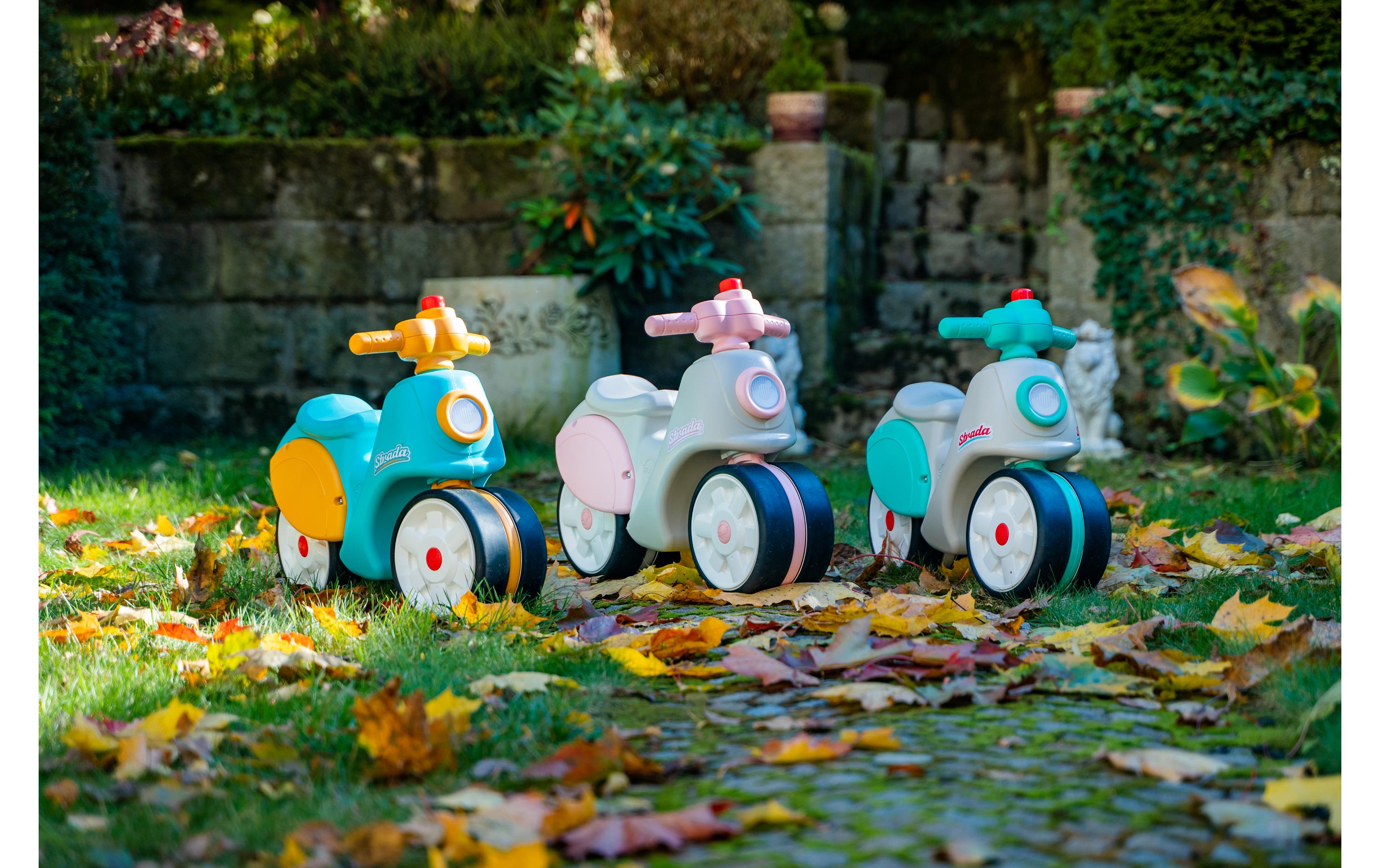 Rutschfahrzeug Strada Early Years ScooterScooter mit geräuscharmen Rädern, Lenker mit Richtungsanzeige und Hupe