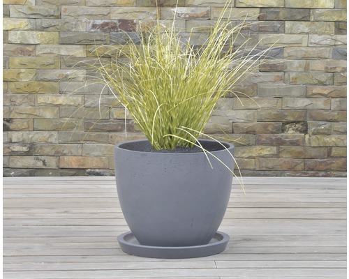 Schotel voor bloempot Lafiora Ø 25 cm donkergrijs