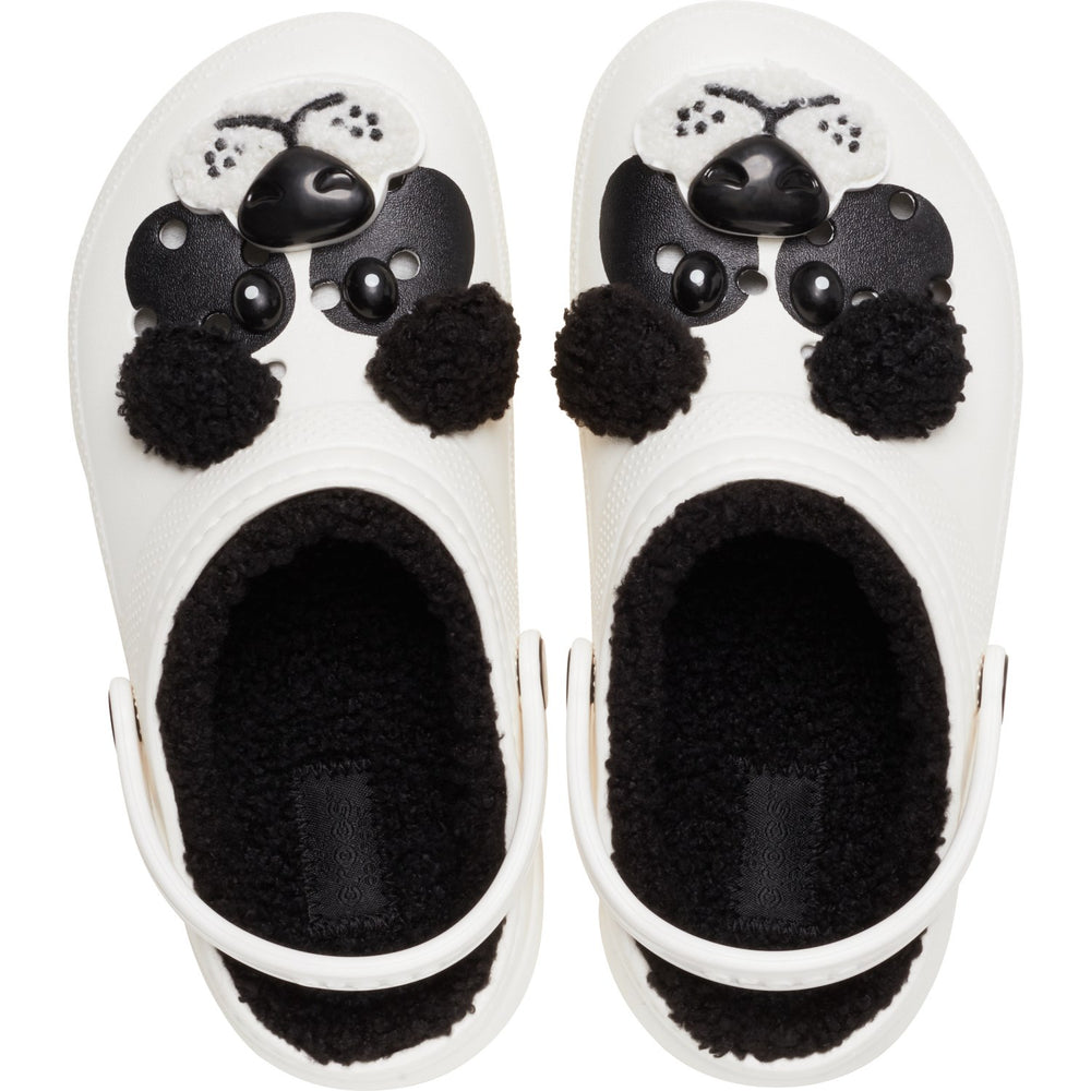Køb Crocs Chalk/Black Classic Lined IAM Panda Bear Clog K