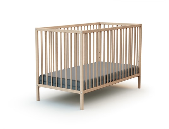 WEBABY - Lit bébé 60x120 - brut