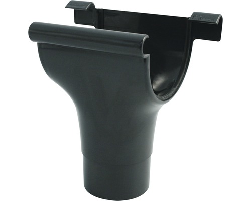 Marley ronde kunststof gootuitloop, antracietgrijs RAL 7016, DN 125/75 mm