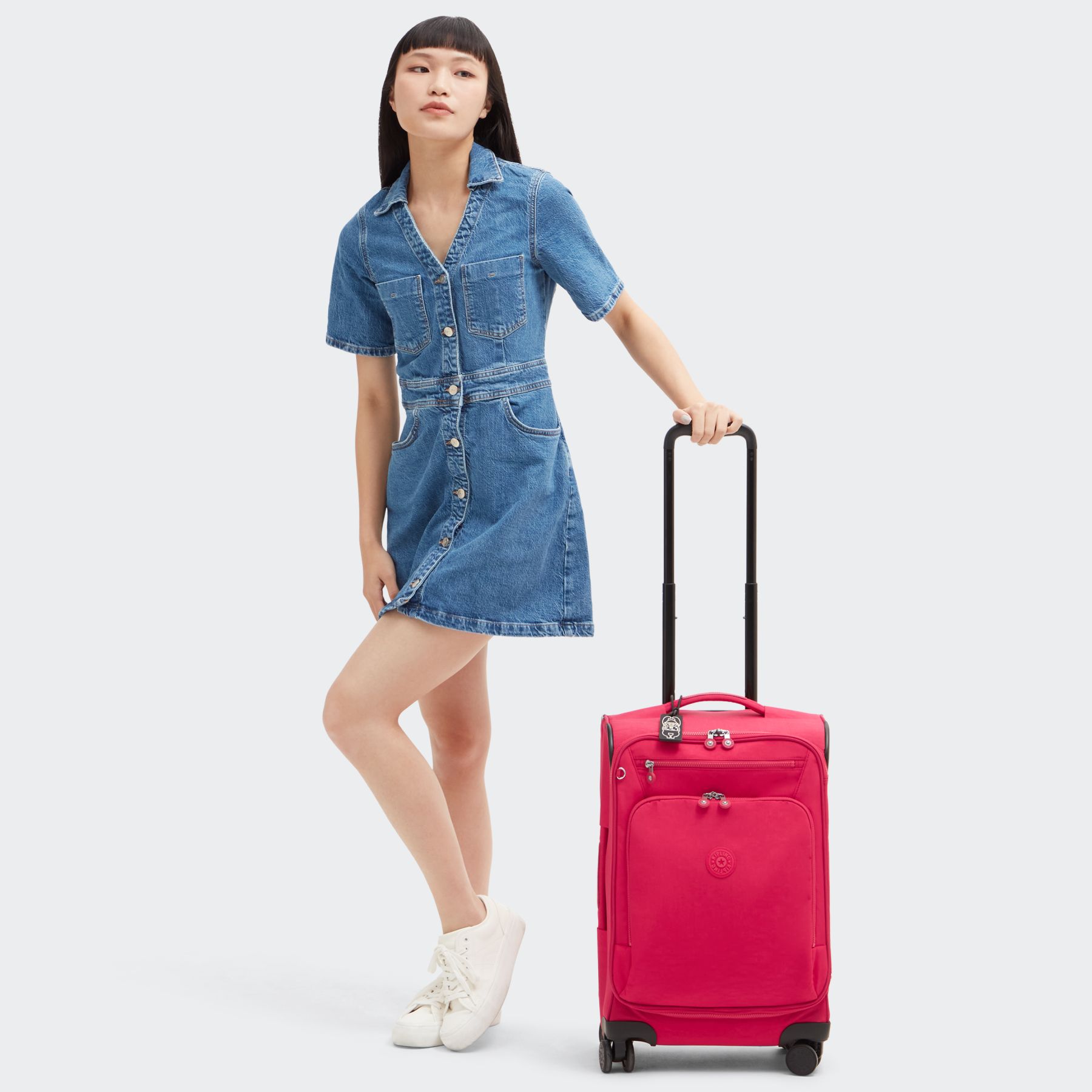 NEW YOURI SPIN S Petite Valise à Roulettes avec Poignée Télescopique - Confetti Pink