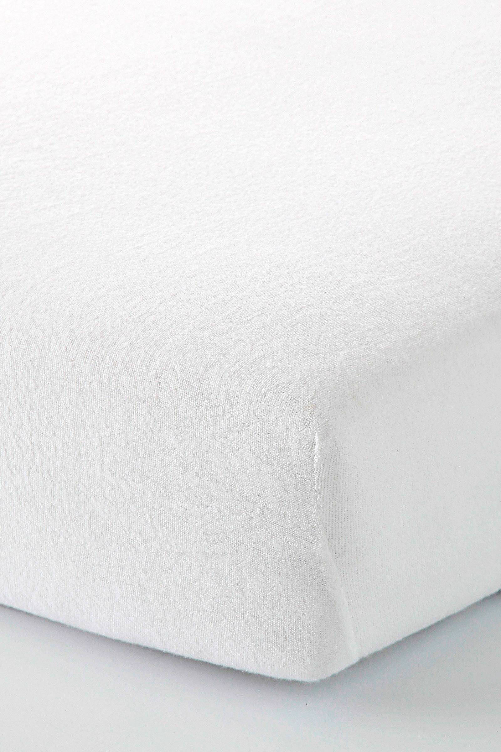 Wehkamp Home katoenen molton hoeslaken (tot 25 cm matras) wit