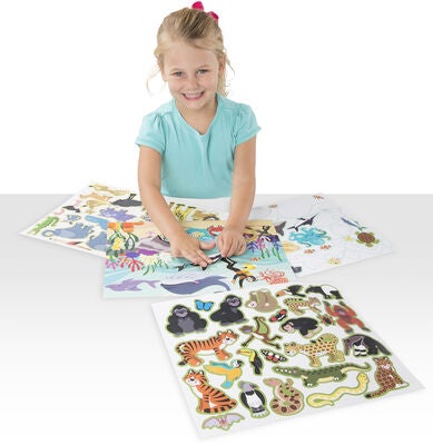 Melissa & Doug Gjenbrukbar Klistremerkebok Dyr