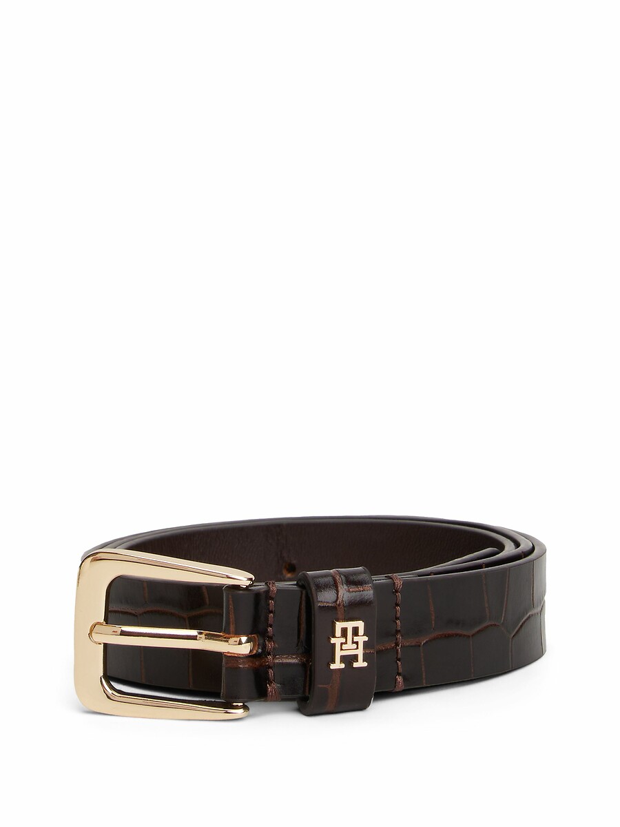TOMMY HILFIGER<br>Cinto de couro de crocodilo 2.5 Libre