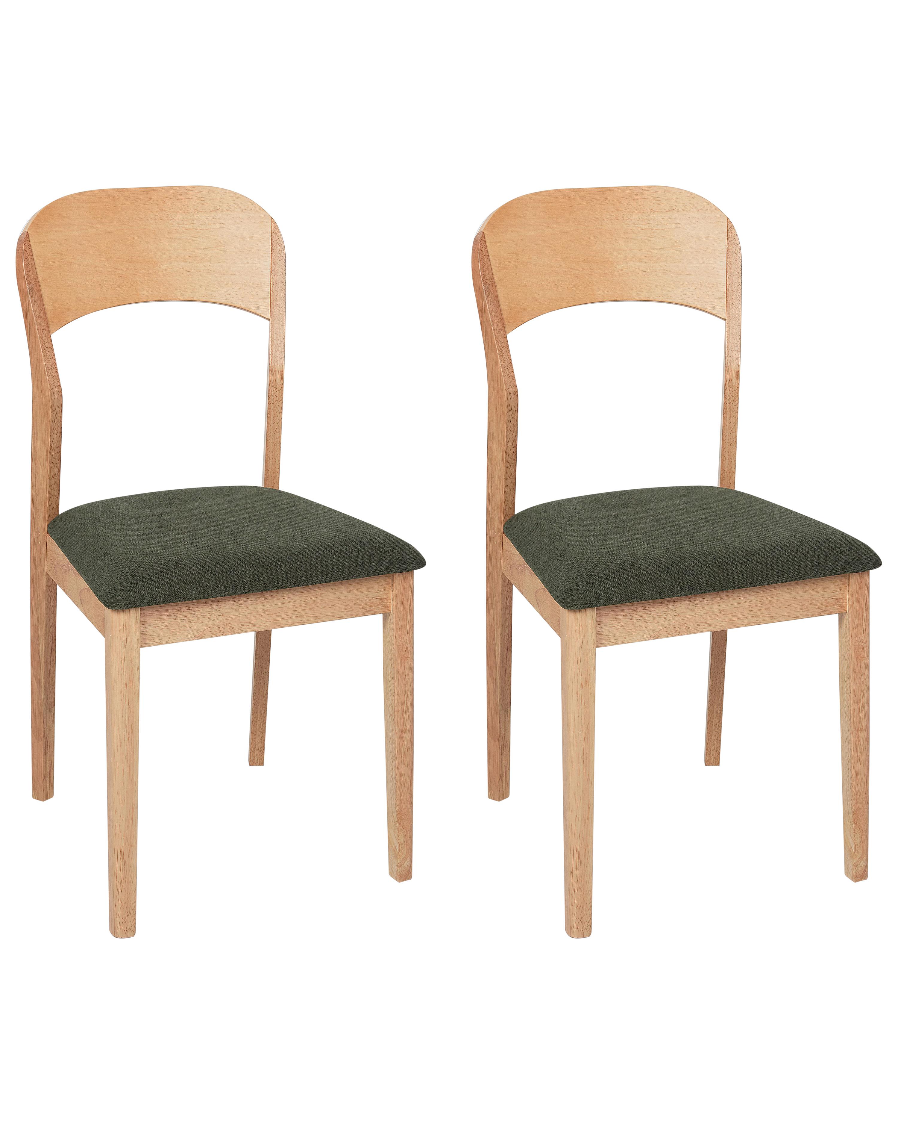 Set van 2 eetkamerstoelen ALVIN Hout Lichtbruin