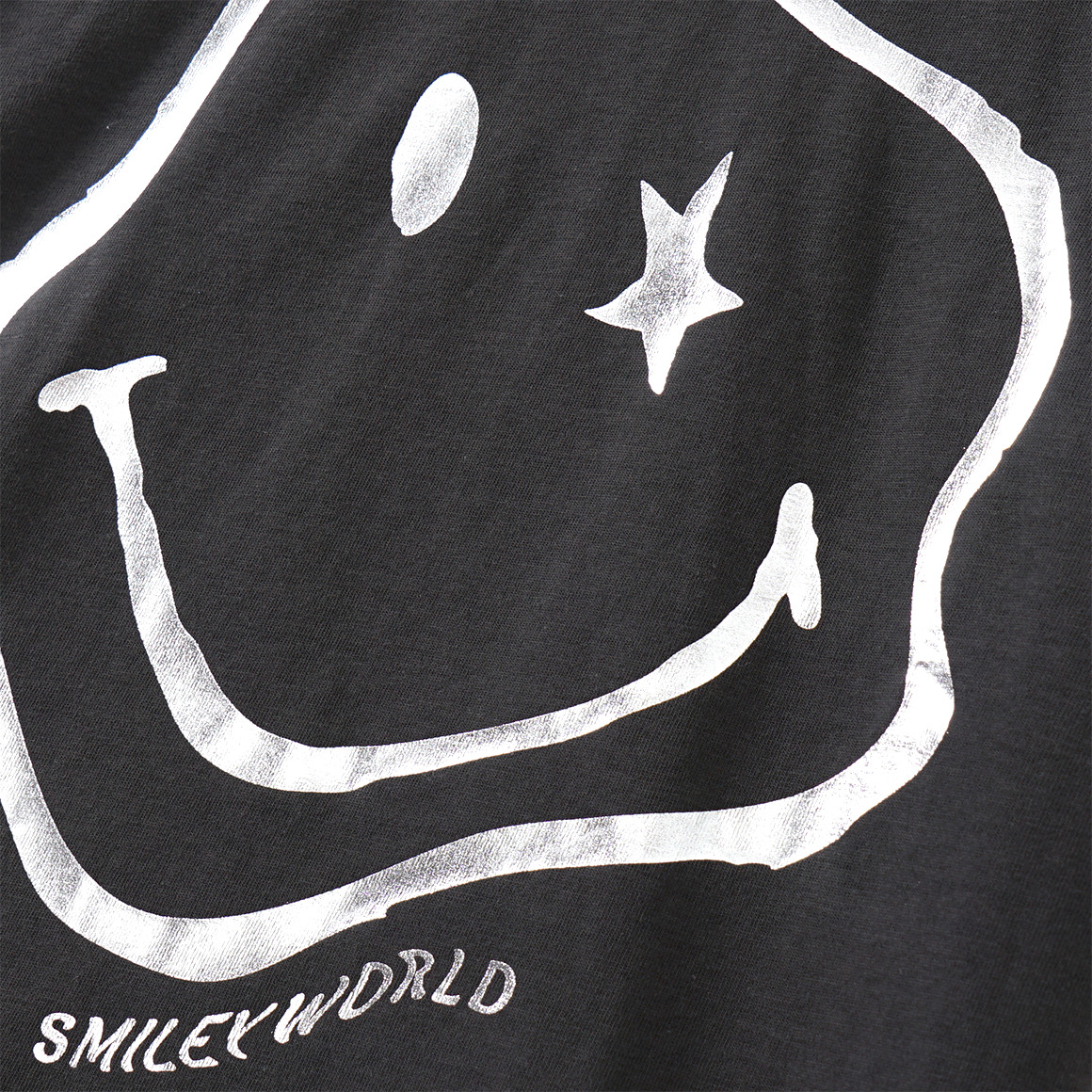 Beatwear SmileyWorld T-Shirt mit Folien-Print dunkelgrau