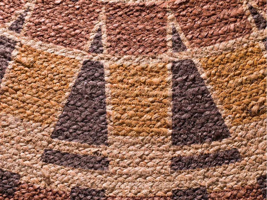 Tapis intérieur rond - ethnique - multicolore - diam.90 cm - TONGA