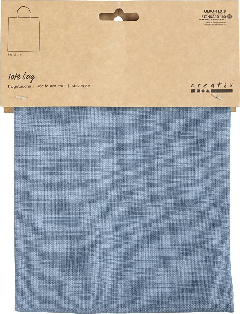 Diy Mulepose Til Male På - Uden Tryk - 38X42 CM - Dueblå