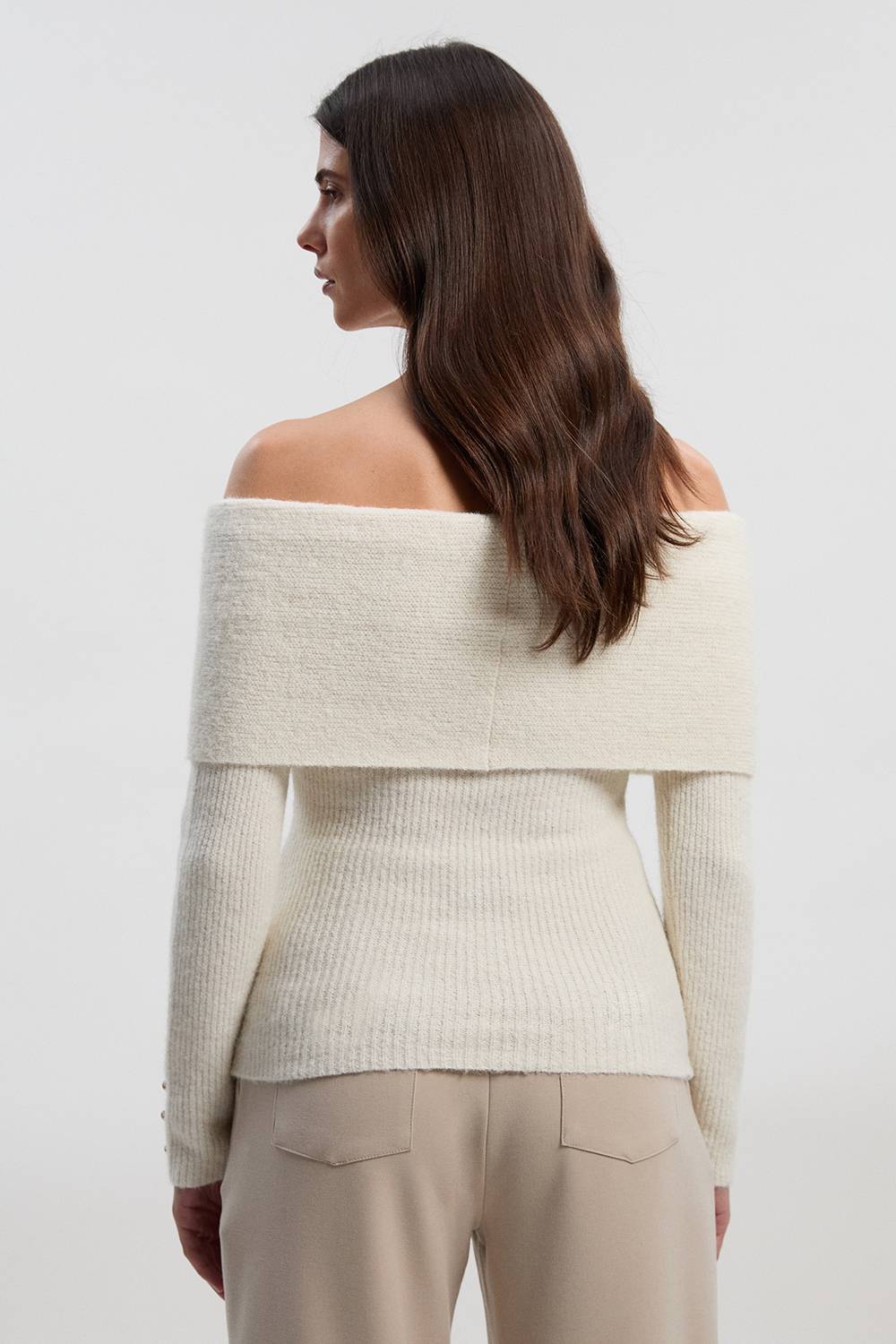 KarenMillen synthétiquell Tricoté Bardot Douillet en Mélange de Laine