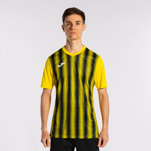 Camiseta Joma Inter II de manga curta, amarela e preta.