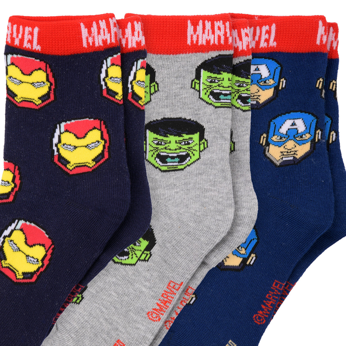 Topolino 3 Paar MARVEL Avengers Socken im Set dunkelblau / grau