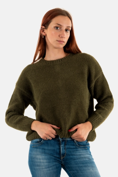 Pull hiver Le Temps Des Cerises daisy 9123 kaki