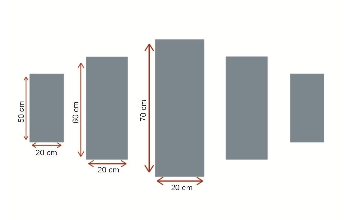Wandbild »Wallxpert World 5 Teile 105 x 70 cm«