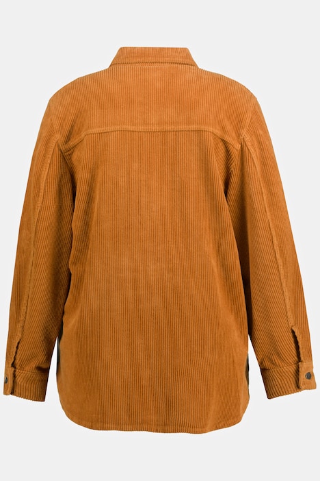 Cordjacke, Hemdkragen, hinten länger, Biobaumwolle