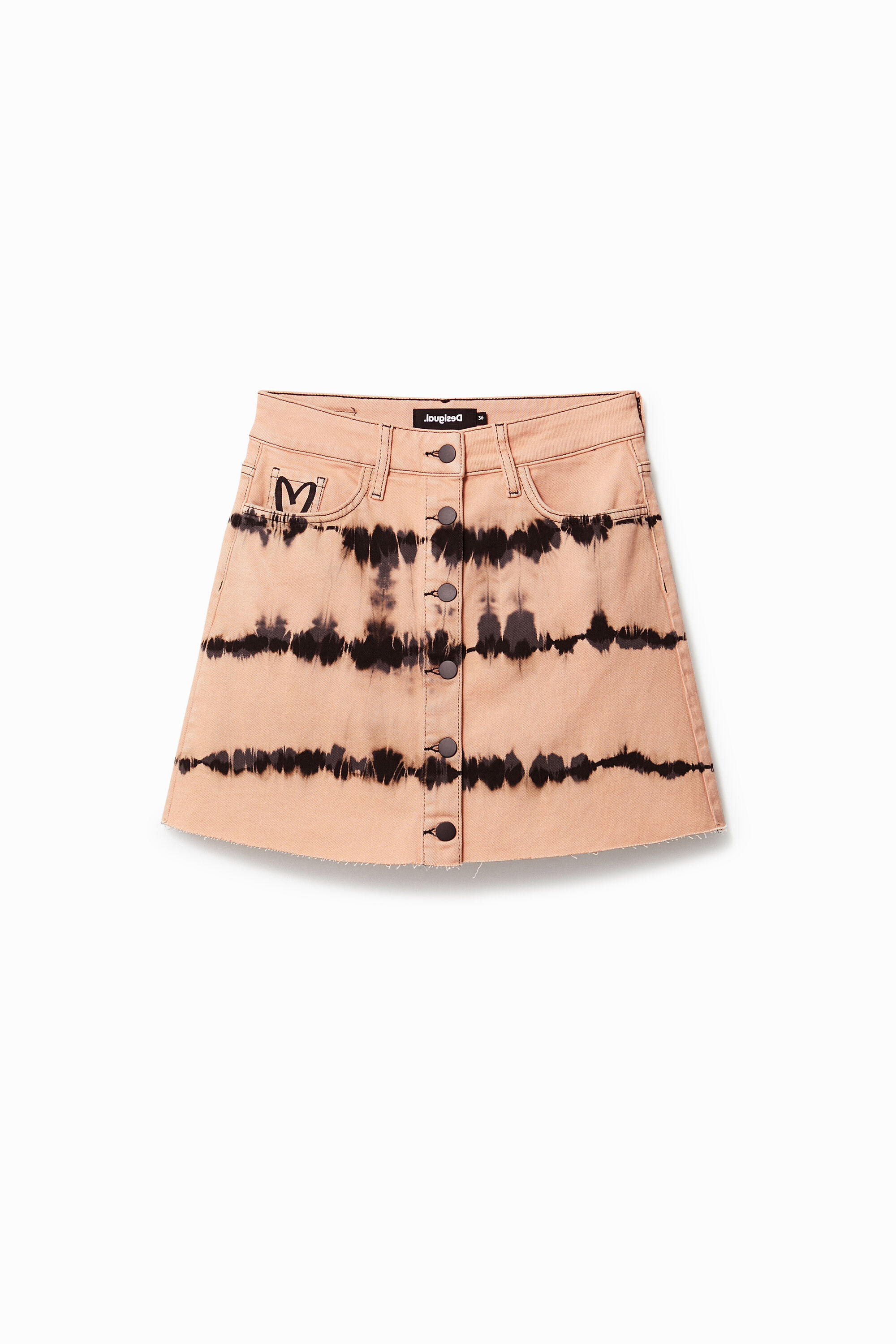 Mini-jupe en jean tie and dye
