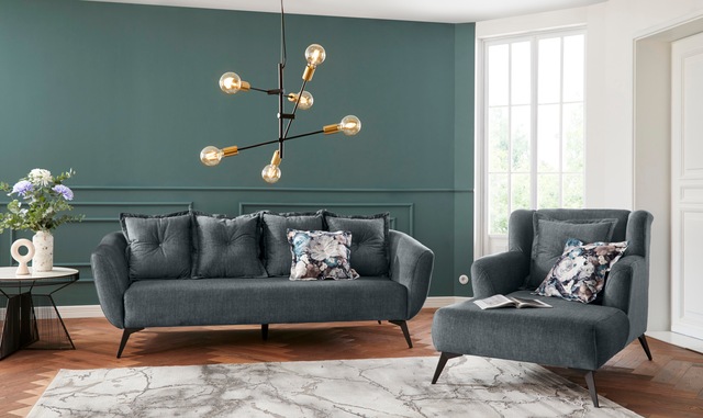 INOSIGN Loveseat »Baggio Mega Sessel für Komfort und Entspannung, zeitlos und modern« Zierkissen inklusive
