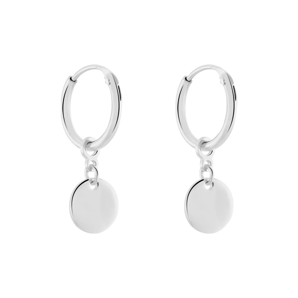 Créoles Elvyn Argent Blanc