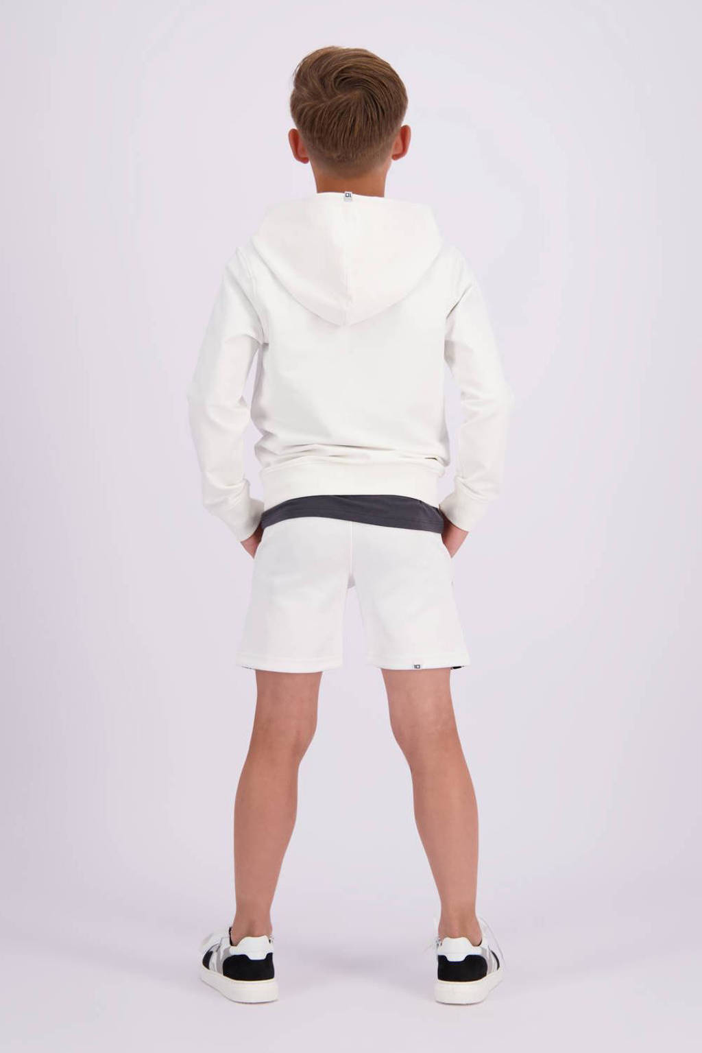 Vingino hoodie met logo wit/geel
