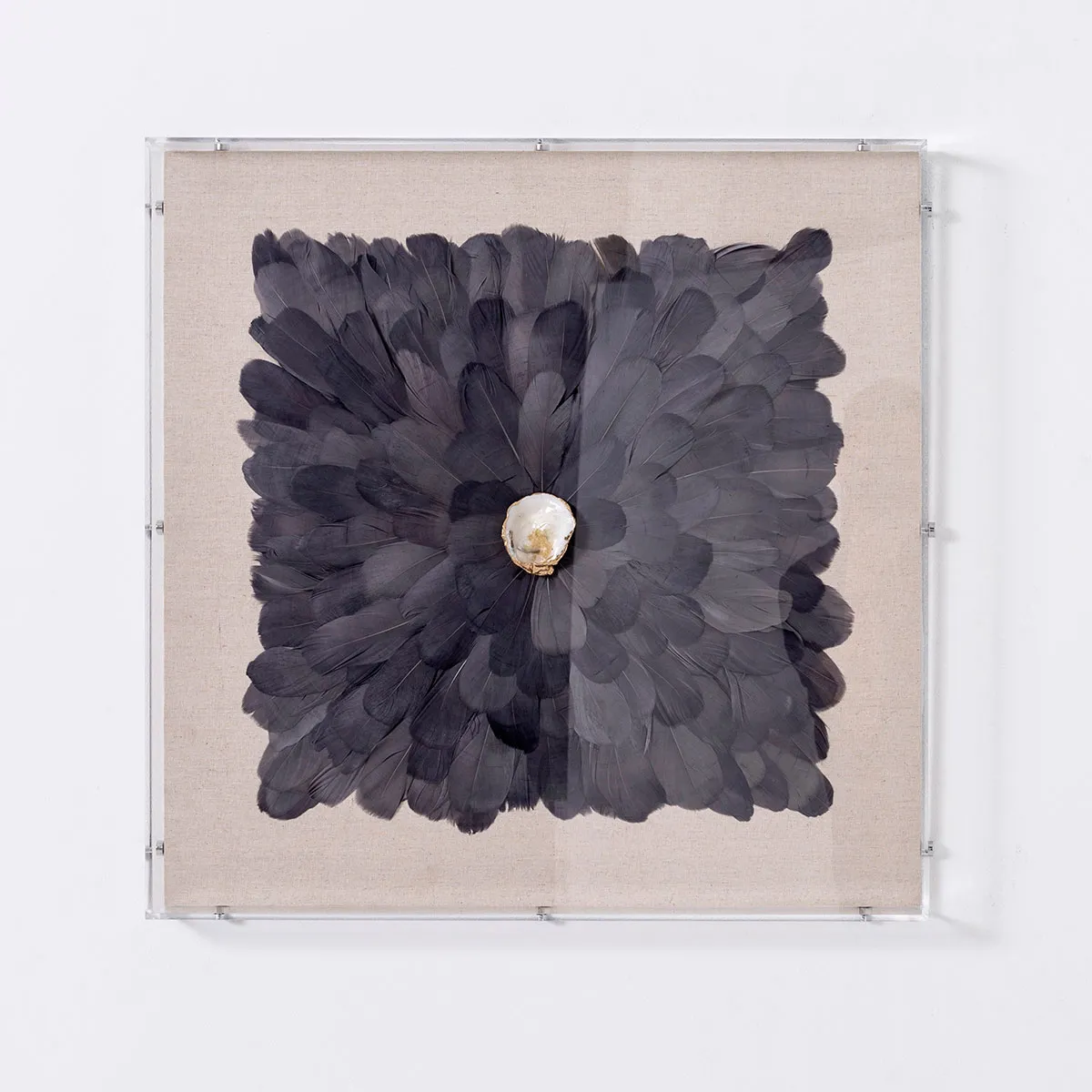 Pegane Vitrine à Plume et Cristal - 60x60